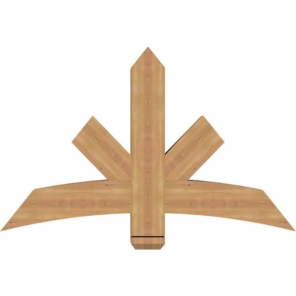 Ekena Millwork Alberta Smooth Timber Gable Bracket, Western Red Cedar, 48"W x 30"H x 5 1/2"D x 5 1/2"F, 15/12 Pitch GBW048X30X0606ALB00SWR - main